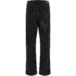 Black Cotton Straight-Leg Jeans