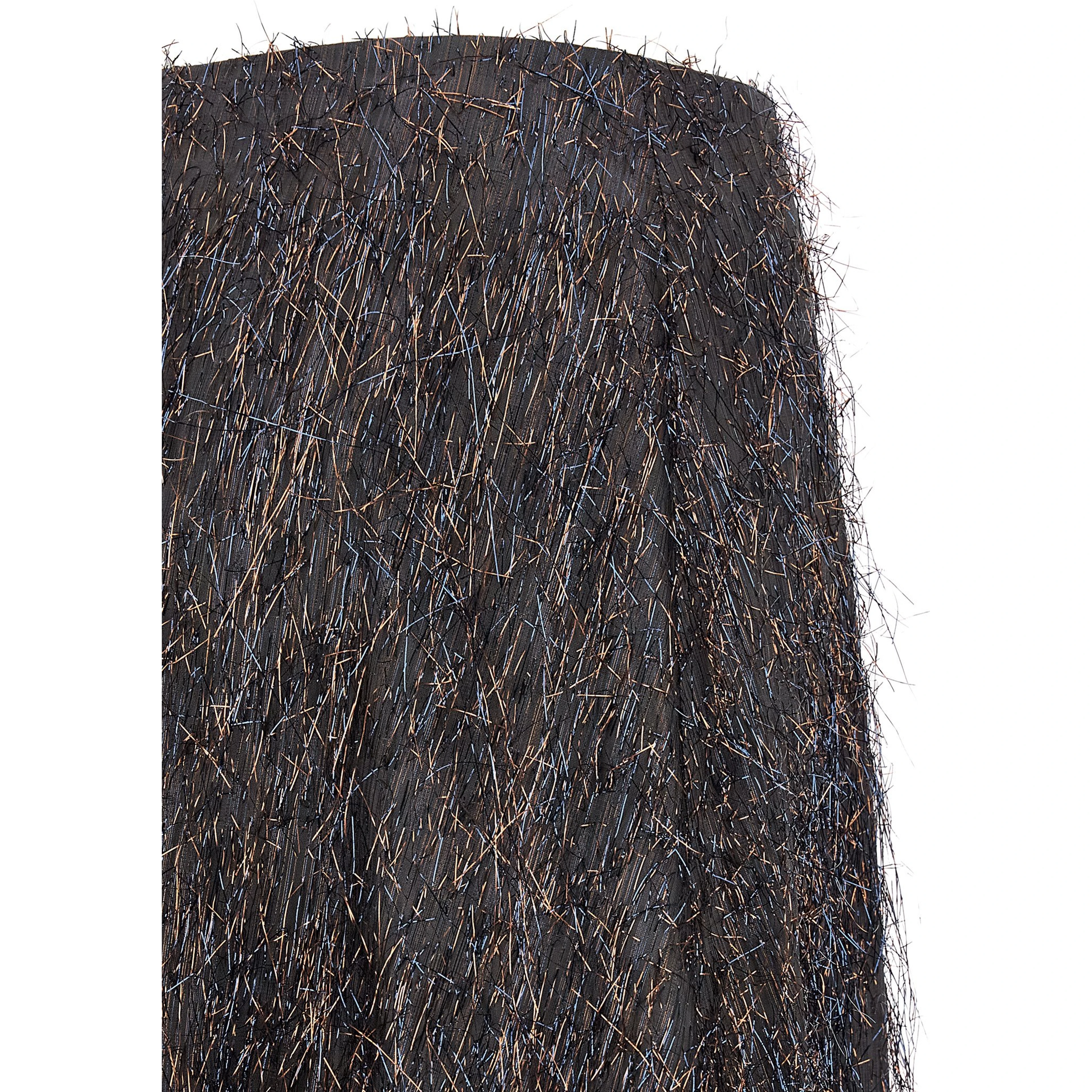 Blue Viscose Midi Skirt