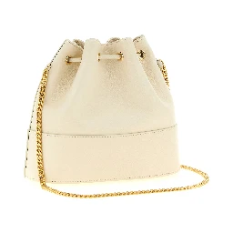 White Lamb Leather Crossbody Bag