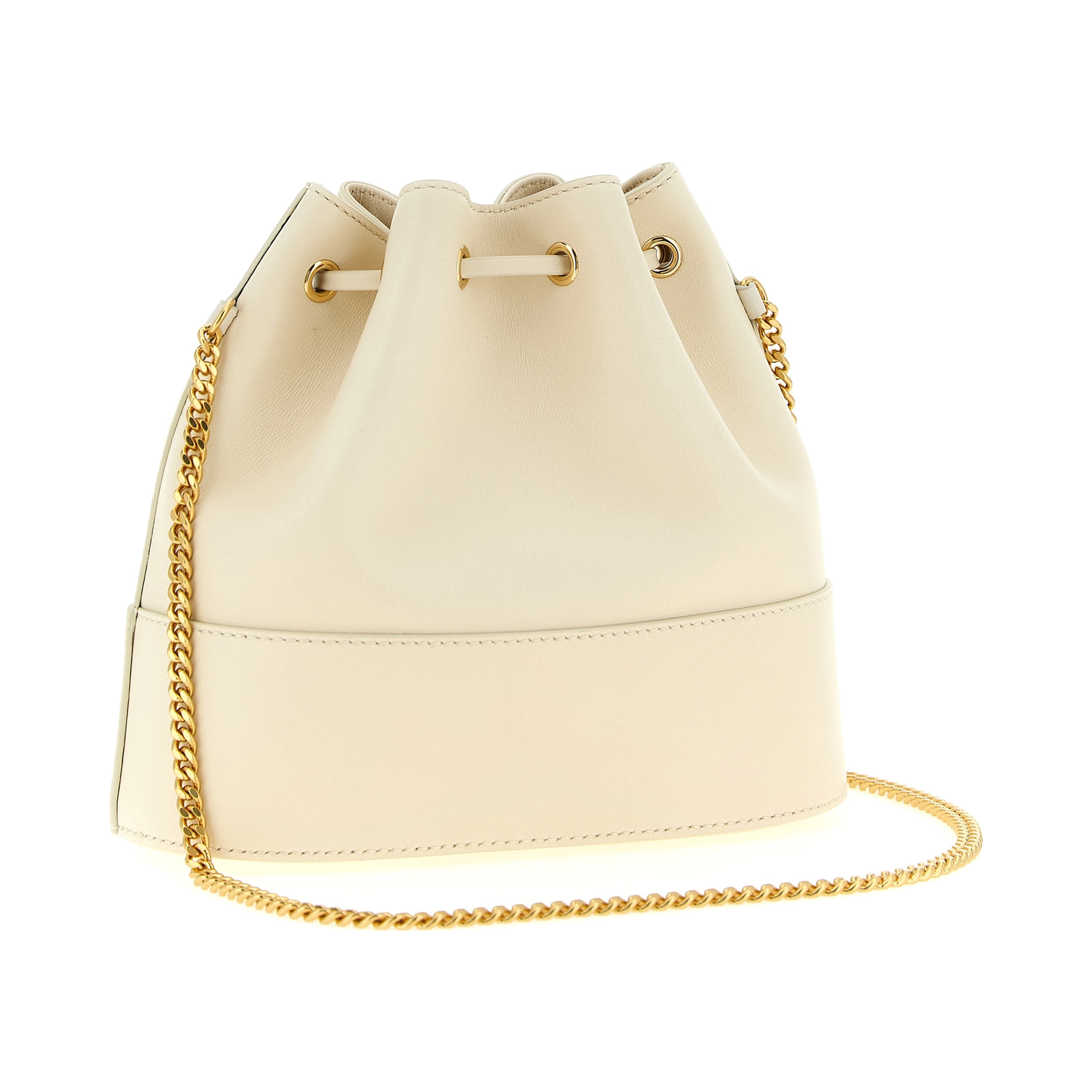 White Lamb Leather Crossbody Bag