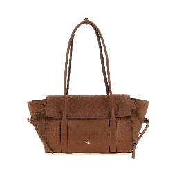 Brown Calfskin Shoulder Bag