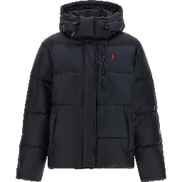 Blue Nylon Full-Length Jacket