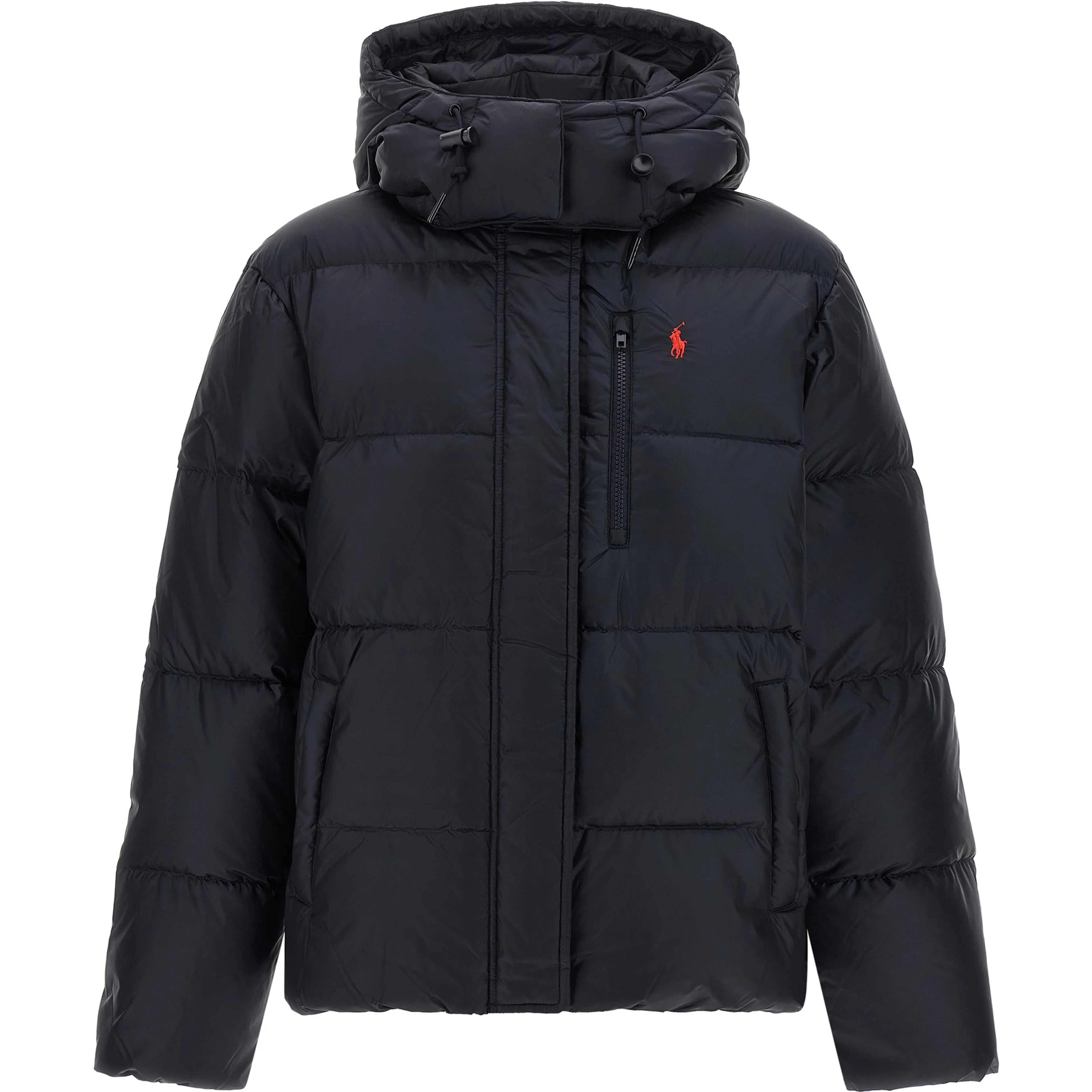 Blue Nylon Full-Length Jacket