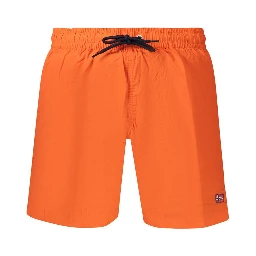 Orange Polyamide Men's Boxer