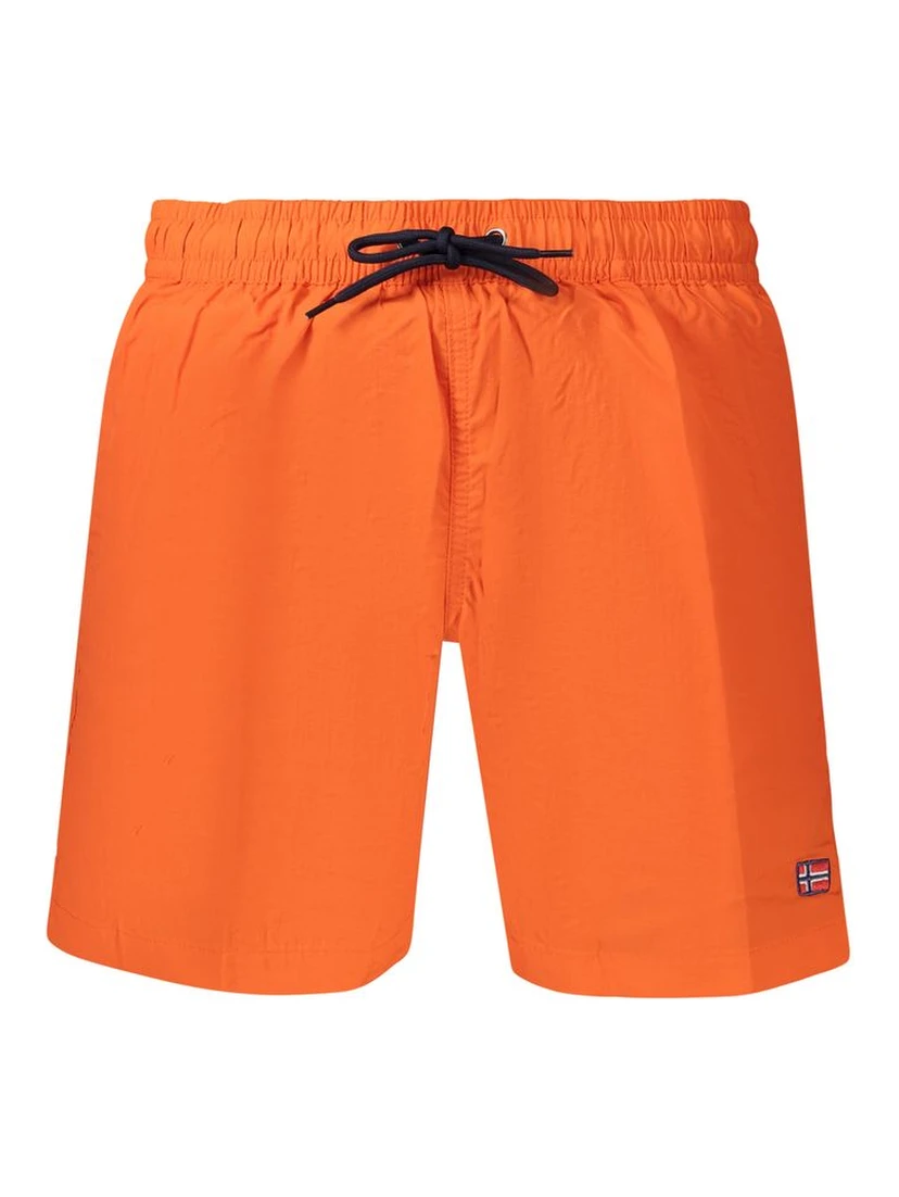 Orange Polyamide Men's Boxer