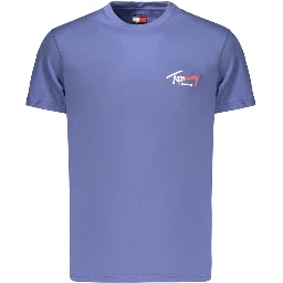 Blue Cotton Men's T-Shirt