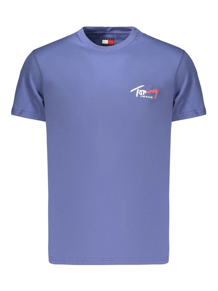 Blue Cotton Men's T-Shirt