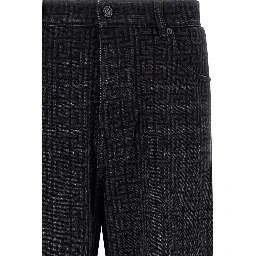 Black Cotton Straight-Leg Jeans