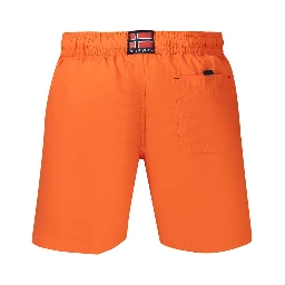 Orange Polyamide Men's Boxer
