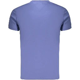 Blue Cotton Men's T-Shirt