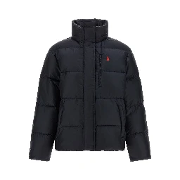 Blue Nylon Full-Length Jacket