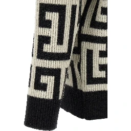 Bicolor Merino Wool Cardigan