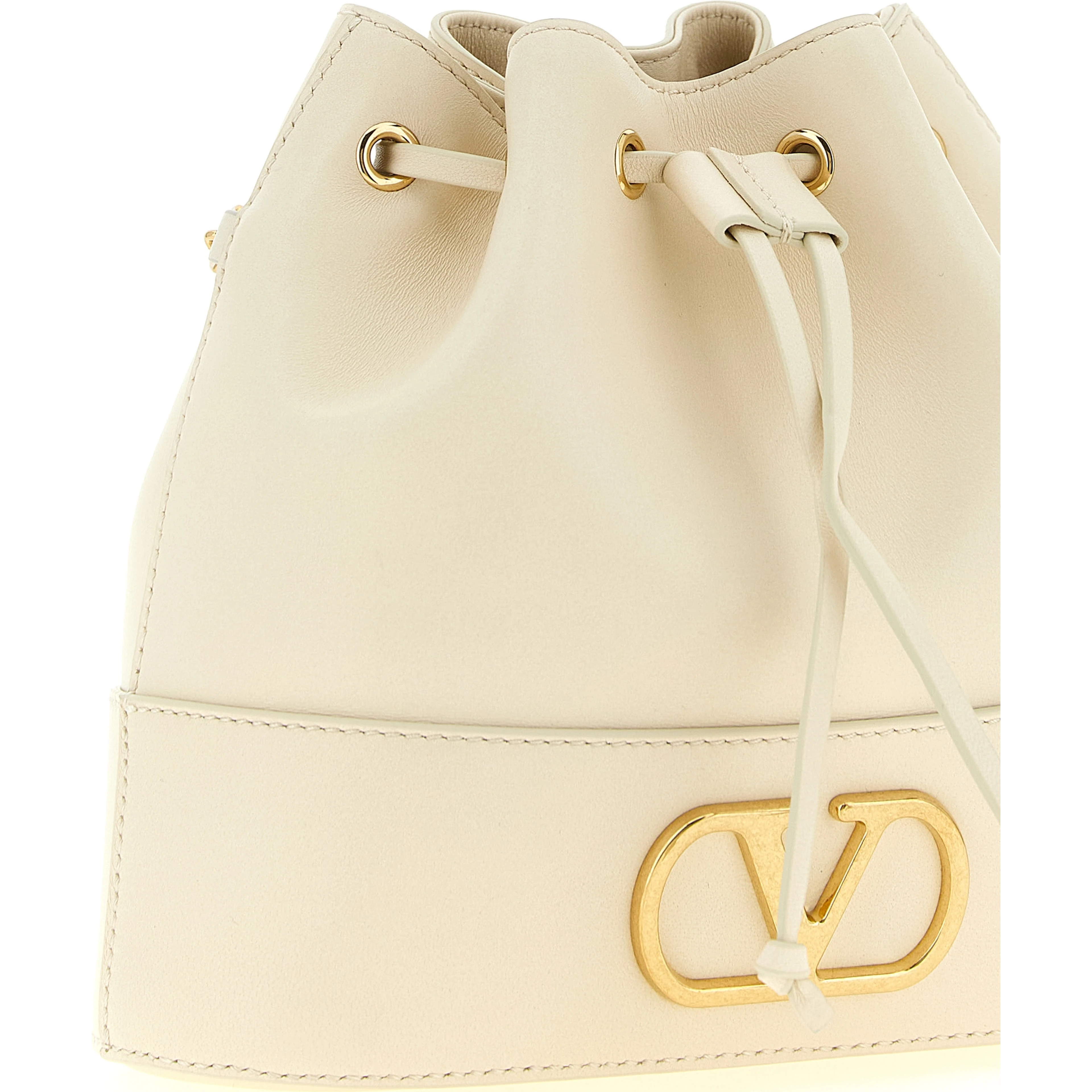 White Lamb Leather Crossbody Bag