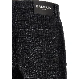 Black Cotton Straight-Leg Jeans