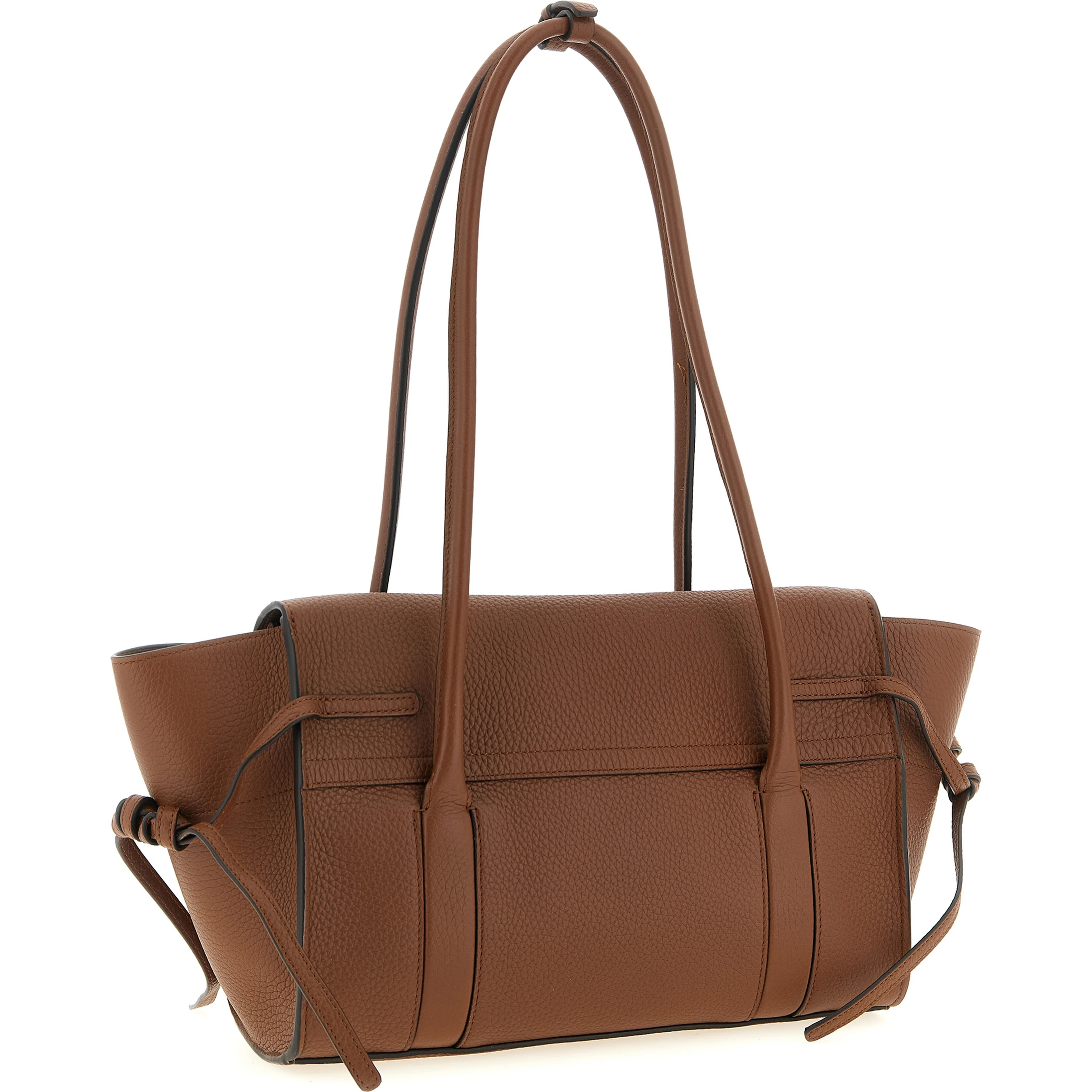 Brown Calfskin Shoulder Bag