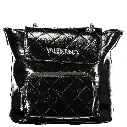 Black Polyurethane Women's Backpack
