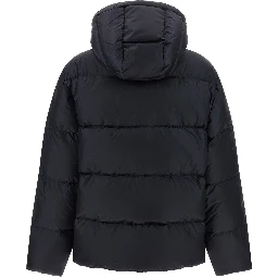 Blue Nylon Full-Length Jacket