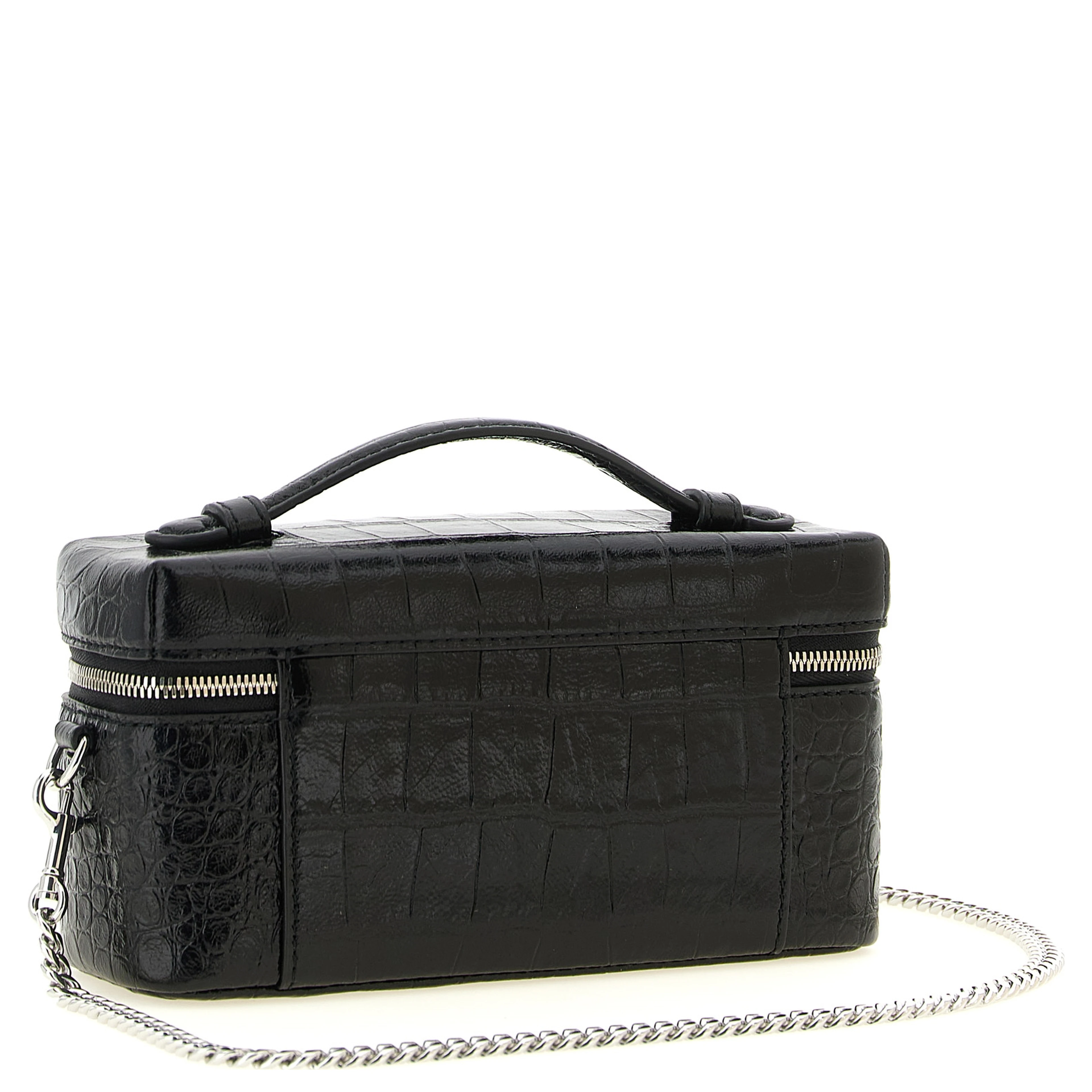 Black Lamb Leather Crossbody Bag
