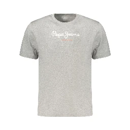 Gray Cotton Men's T-Shirt