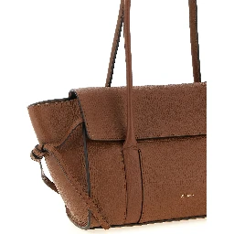 Brown Calfskin Shoulder Bag
