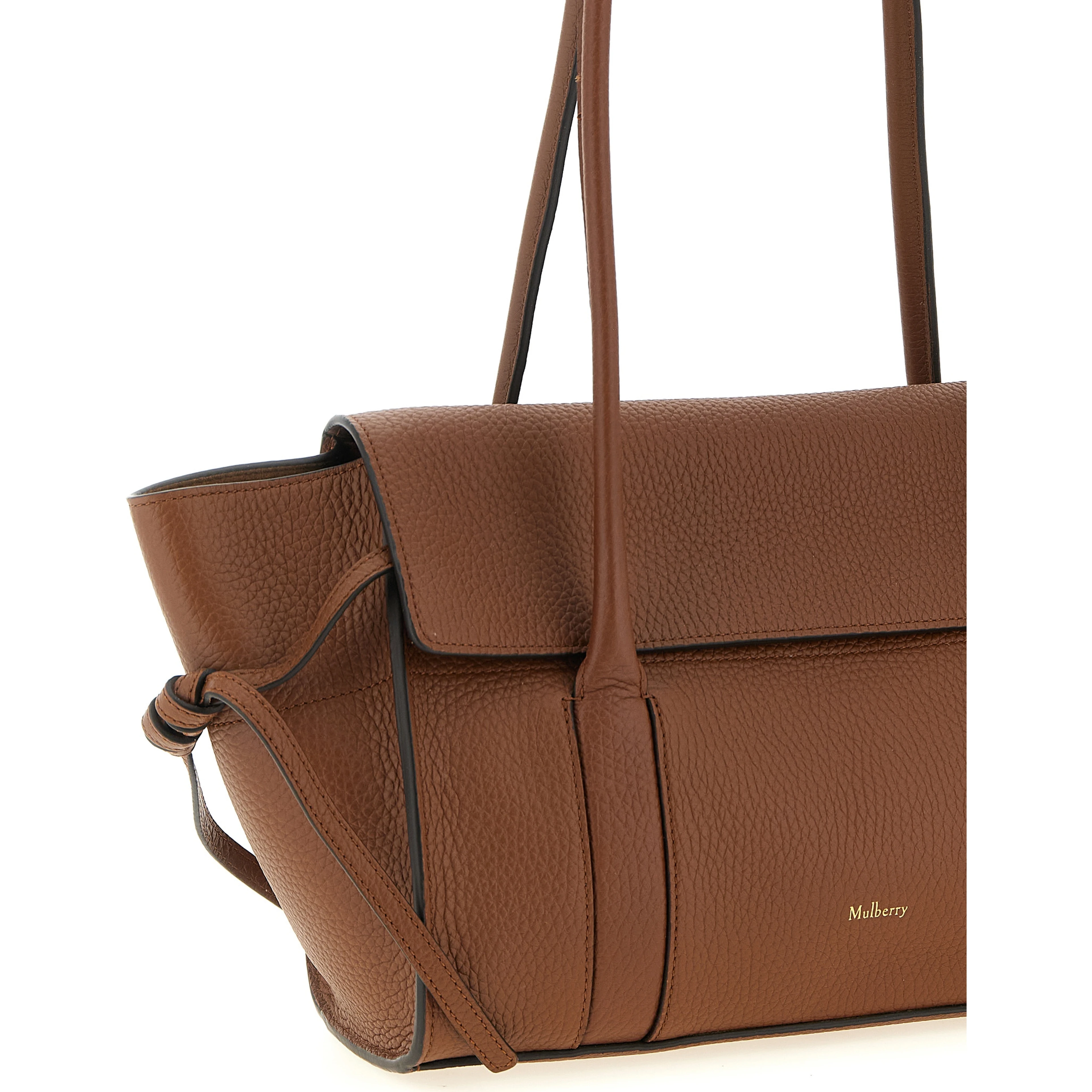 Brown Calfskin Shoulder Bag