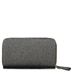 Black Polyurethane Women's Wallet