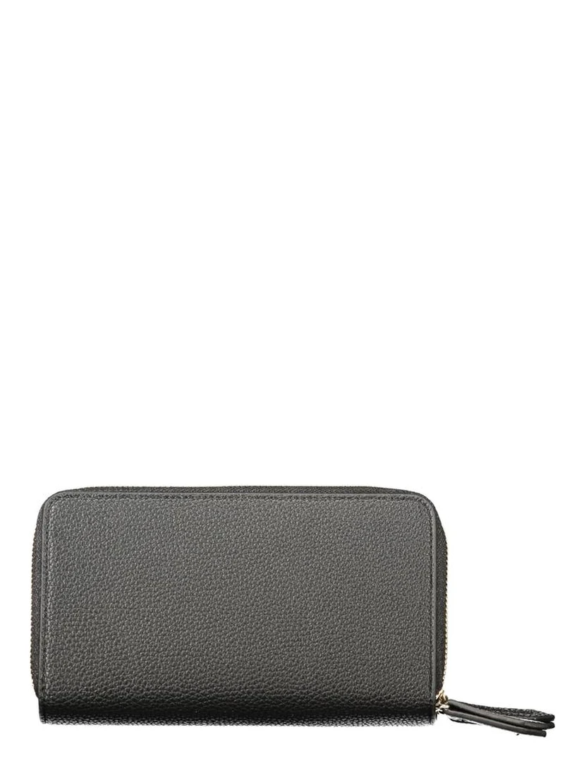 Black Polyurethane Women's Wallet