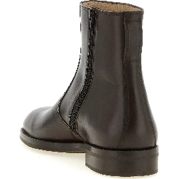 Brown Lamb Leather Ankle Boots