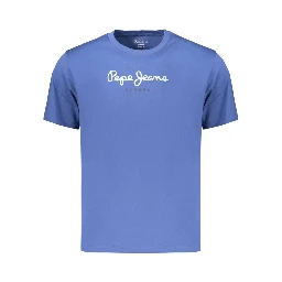 Blue Cotton Men's T-Shirt