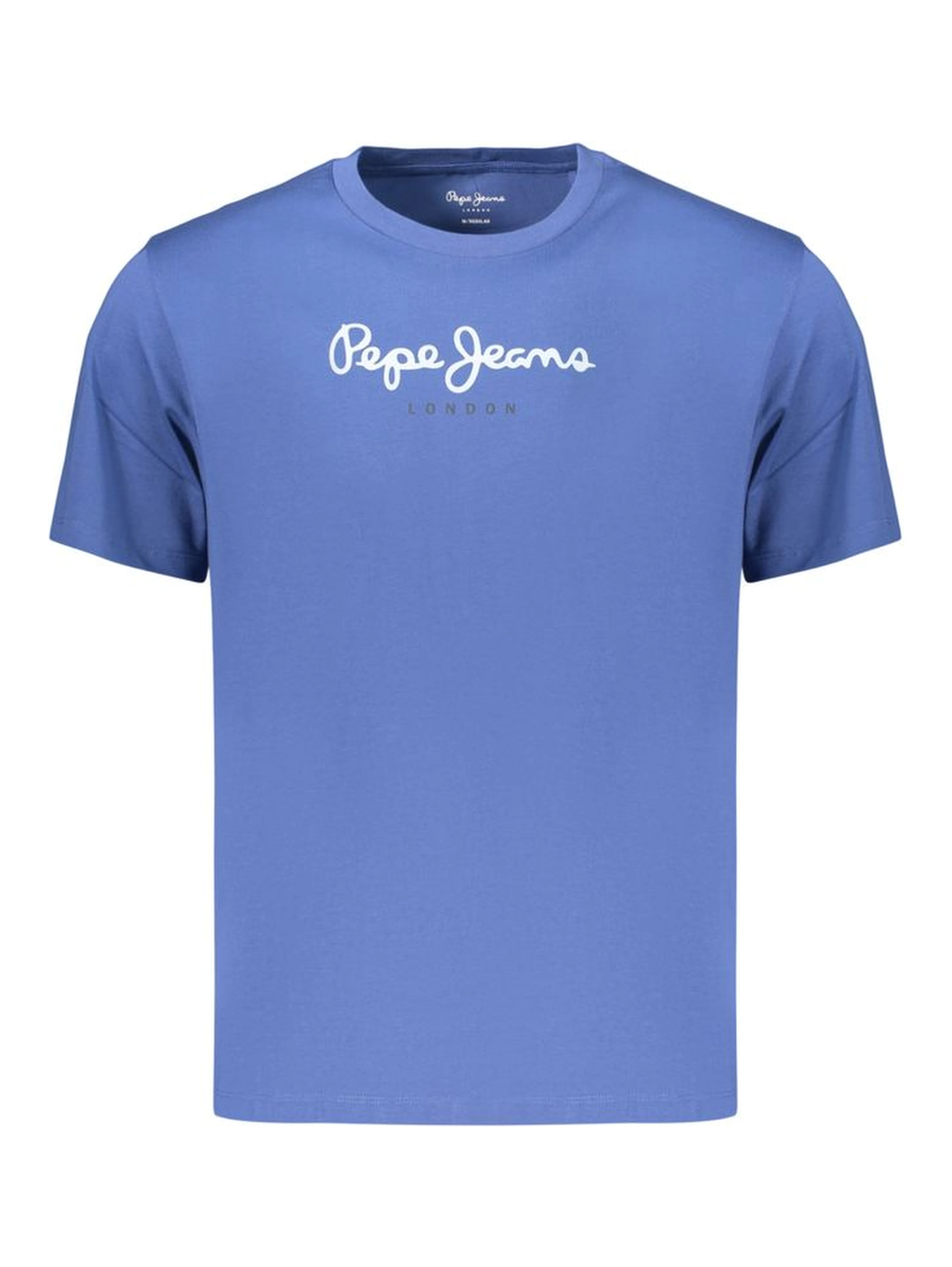 Blue Cotton Men's T-Shirt