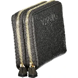 Black Polyurethane Women's Wallet