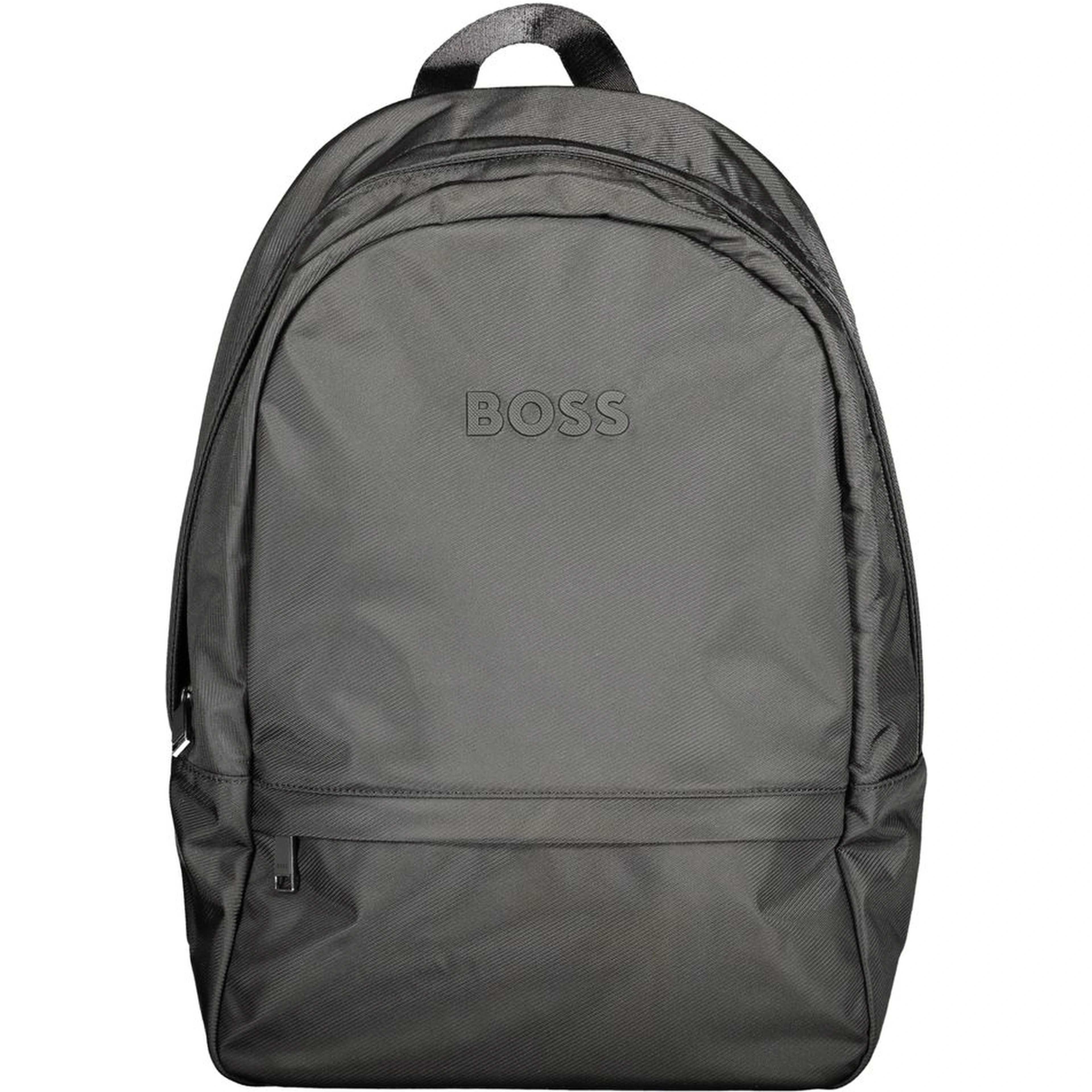 Black Polyester Men's Backpack