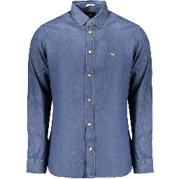 Blue Cotton Men's Shirt