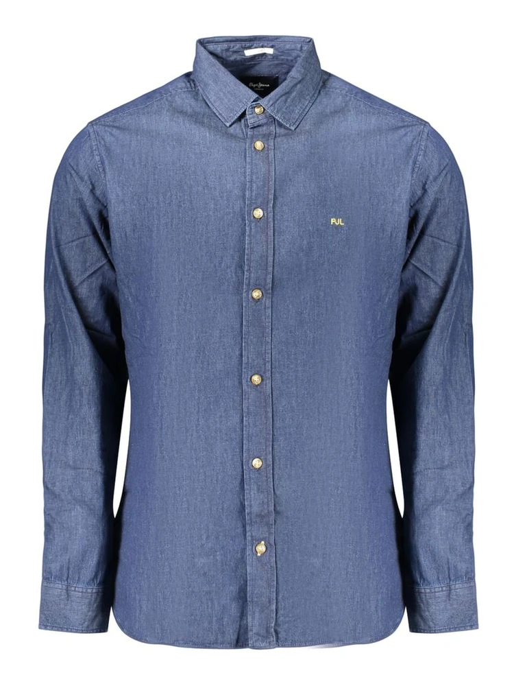 Blue Cotton Men's Shirt