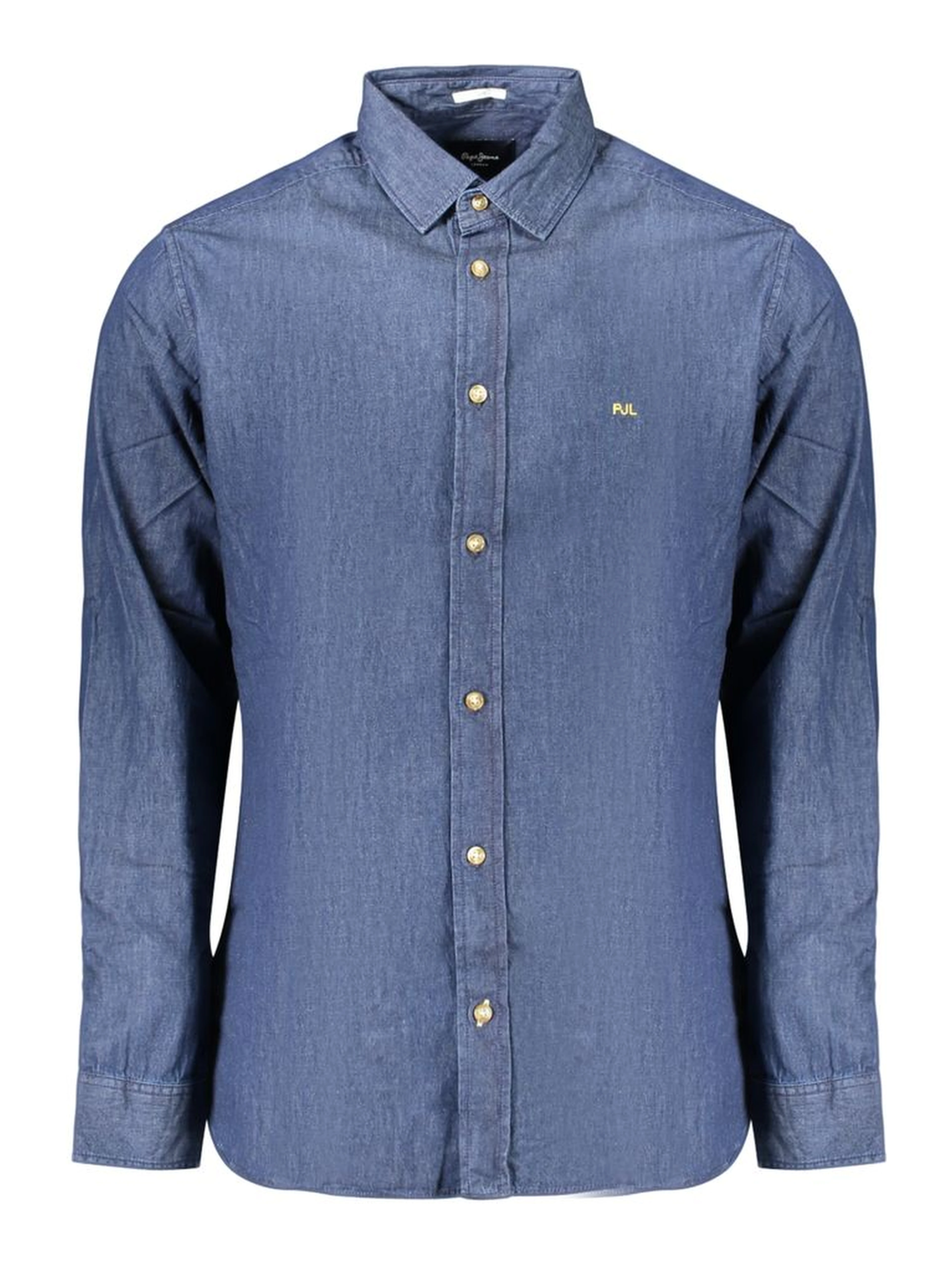 Blue Cotton Men's Shirt