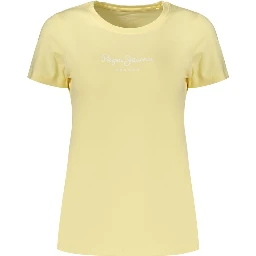 Yellow Cotton Women's T-Shirt