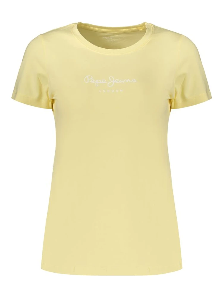 Yellow Cotton Women's T-Shirt
