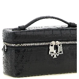 Black Lamb Leather Crossbody Bag
