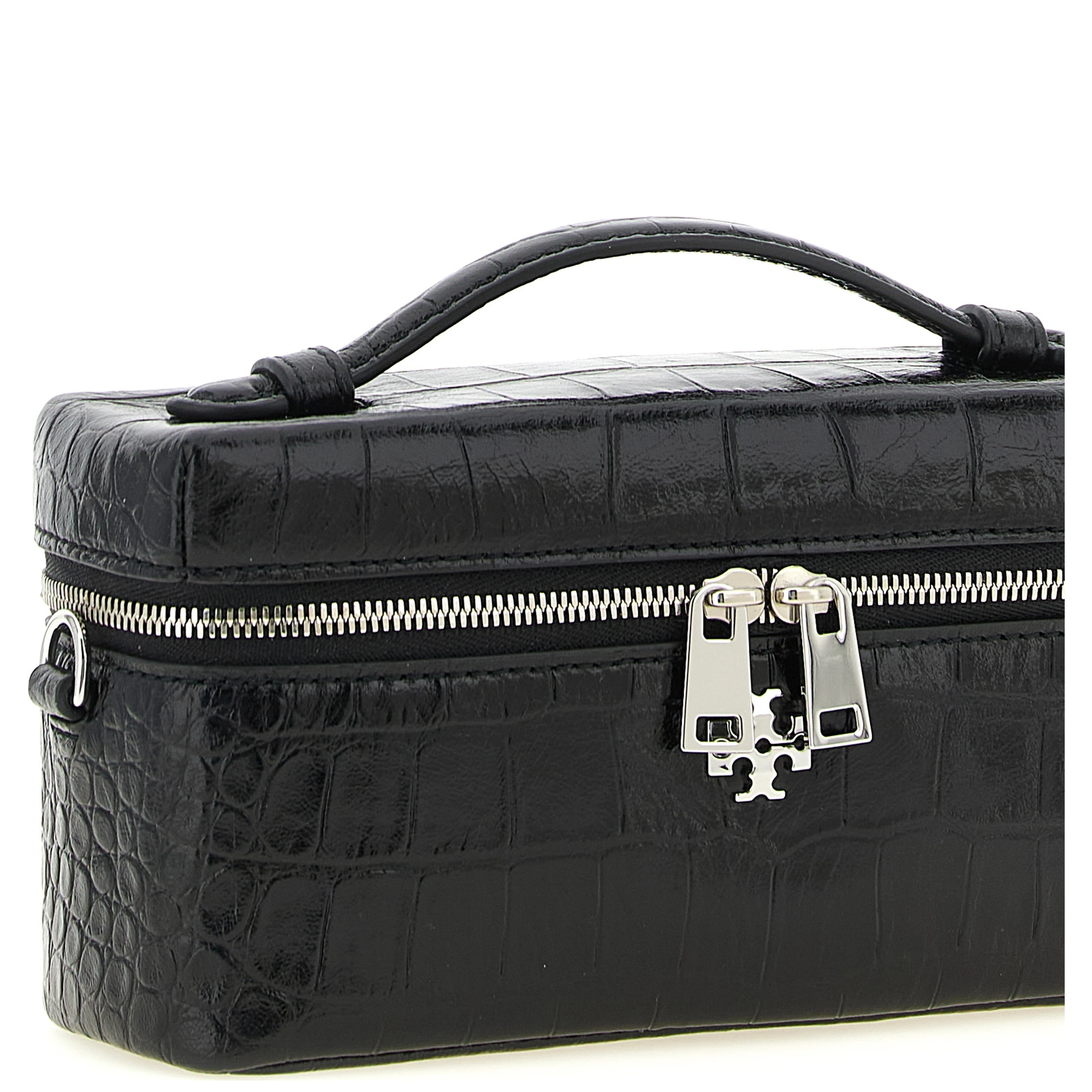 Black Lamb Leather Crossbody Bag