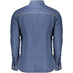 Blue Cotton Men's Shirt