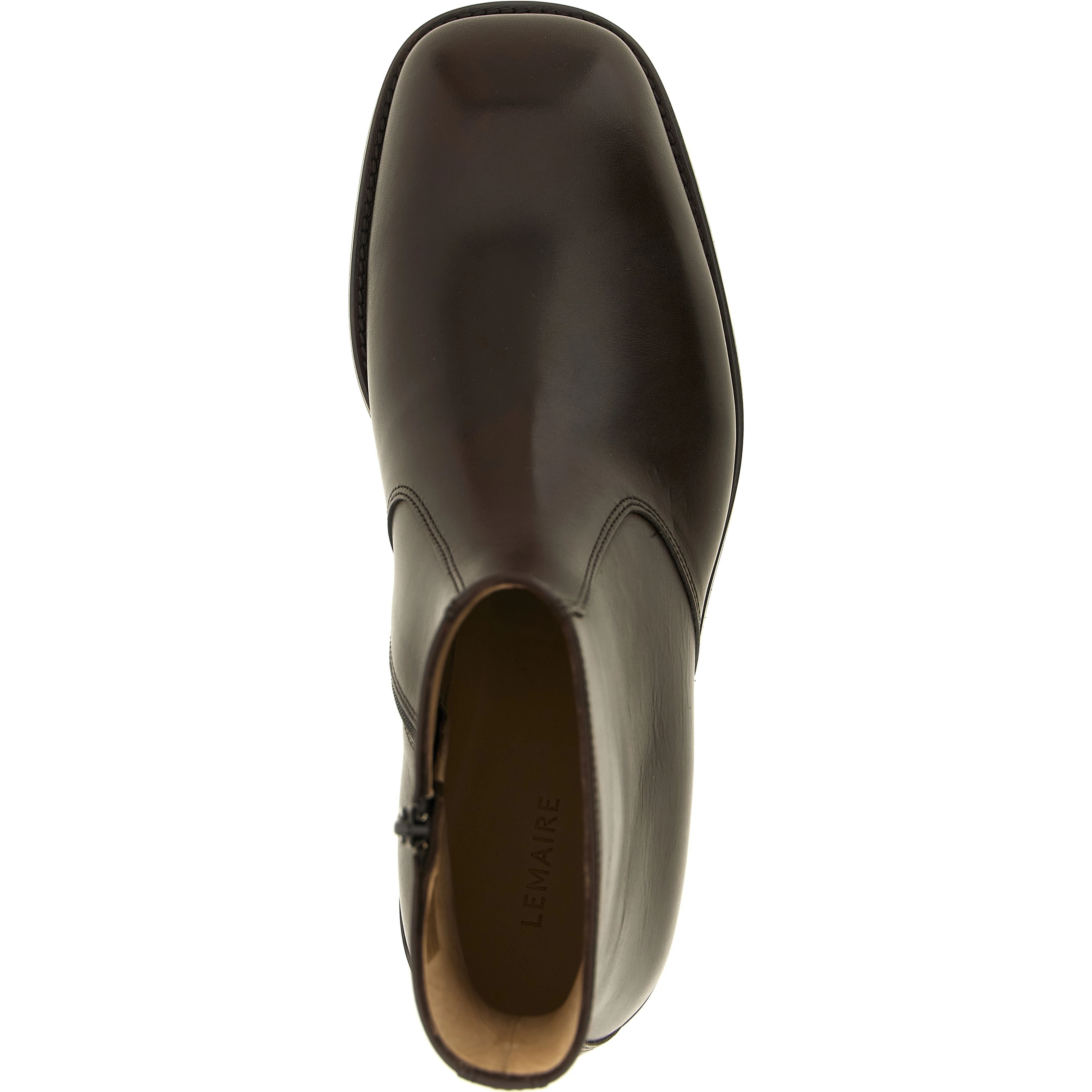Brown Lamb Leather Ankle Boots