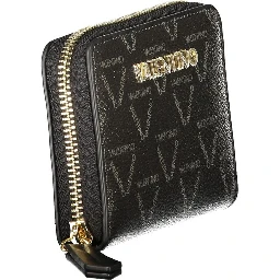 Black Polyurethane Women's Wallet