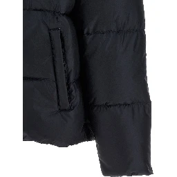 Blue Nylon Full-Length Jacket