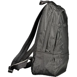 Black Polyester Men's Backpack