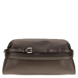 Brown Goatskin Clutch Bag
