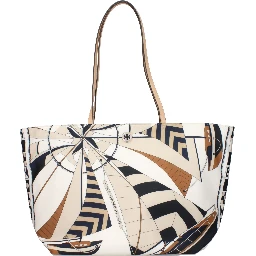 Beige Fabric Crossbody Bag