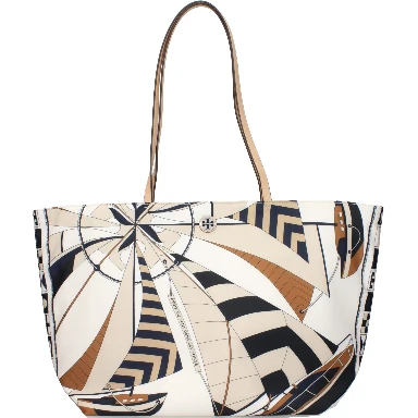 Beige Fabric Crossbody Bag