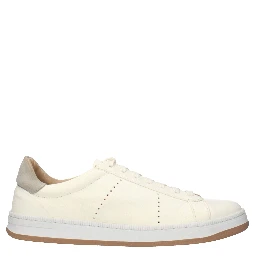 Beige Leather Sneakers