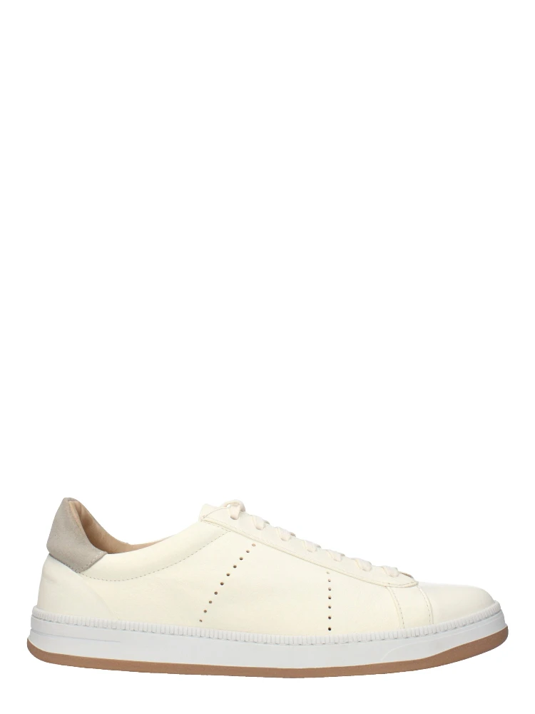 Beige Leather Sneakers