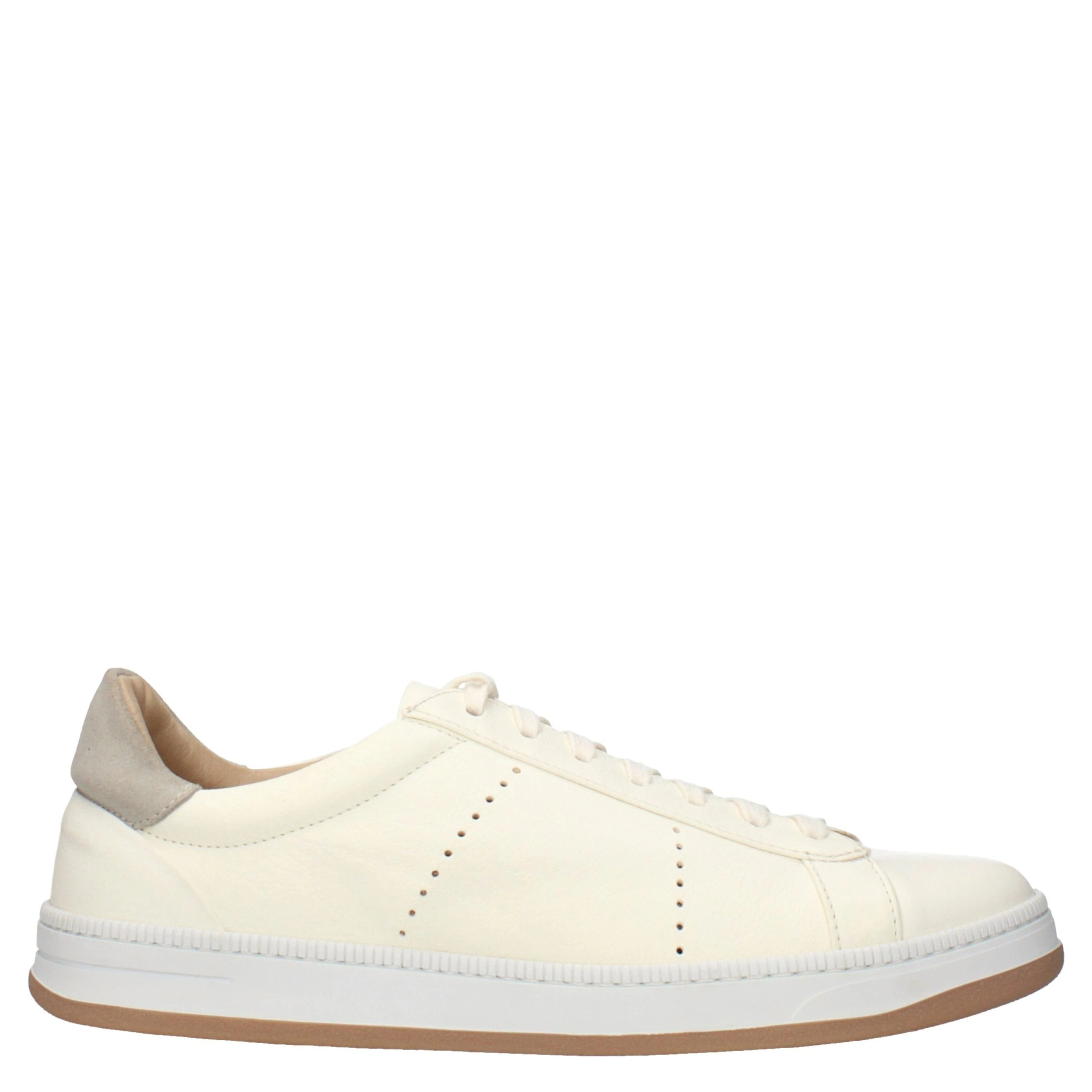Beige Leather Sneakers